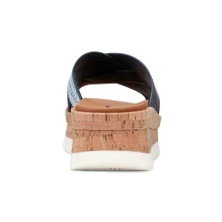 Hot Earth Shoes Finale Casual Slip-On Wedge Platform Sandals Dark Blue