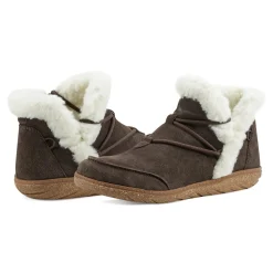 Sale Earth Shoes Fleet Cold Weather Lace-up Casual Booties Dark Brown