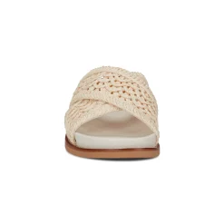 Discount Earth Shoes Flurry Round Toe Slip-on Flat Casual Sandals Ivory