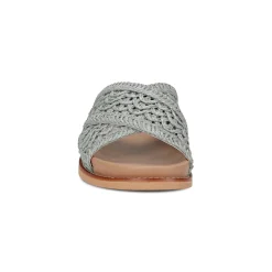 Online Earth Shoes Flurry Round Toe Slip-on Flat Casual Sandals Medium Blue