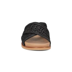 Earth Shoes Flurry Round Toe Slip-on Flat Casual Sandals Black