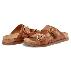Sale Earth Shoes Francii Round Toe Casual Slip-on Flat Sandals Medium Natural