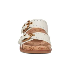 Hot Earth Shoes Francii Round Toe Casual Slip-on Flat Sandals Ivory