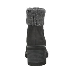 Earth Shoes Gresa Waterproof Block Heel Round Toe Casual Booties Black