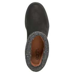 Earth Shoes Gresa Waterproof Block Heel Round Toe Casual Booties Black