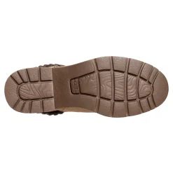 Outlet Earth Shoes Gresa Waterproof Block Heel Round Toe Casual Booties Medium Natural
