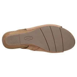 Clearance Earth Shoes Hana Round Toe Laser Cut Dress Sandals Medium Brown