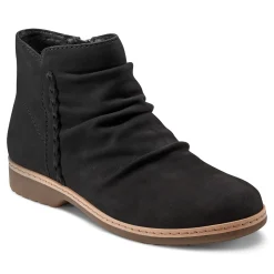 New Earth Shoes Hilaree Water Repellent Round Toe Ruched Casual Booties Black