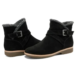 Discount Earth Shoes Hutton Water Repellent Round Toe Casual Booties Black