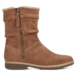 Hot Earth Shoes Hyland Water Repellent Round Toe Flat Casual Booties Medium Natural