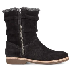 Hot Earth Shoes Hyland Water Repellent Round Toe Flat Casual Booties Black