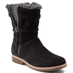 Hot Earth Shoes Hyland Water Repellent Round Toe Flat Casual Booties Black