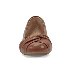 Outlet Earth Shoes Jacci Lightweight Round Toe Slip-on Dress Flats Dark Natural