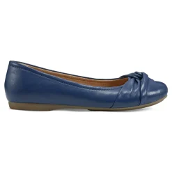 Earth Shoes Jacci Lightweight Round Toe Slip-on Dress Flats Dark Blue