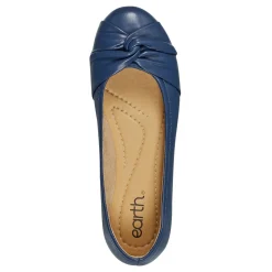 Earth Shoes Jacci Lightweight Round Toe Slip-on Dress Flats Dark Blue