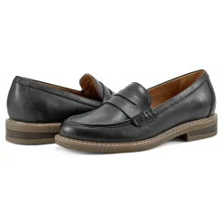 Discount Earth Shoes Javas Round Toe Casual Slip-on Loafers Black