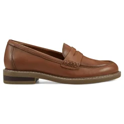 Discount Earth Shoes Javas Round Toe Casual Slip-on Loafers Medium Brown