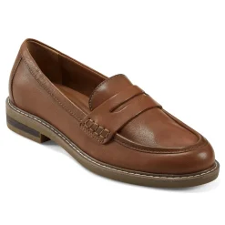Discount Earth Shoes Javas Round Toe Casual Slip-on Loafers Medium Brown