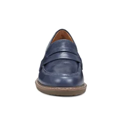 Hot Earth Shoes Javas Round Toe Casual Slip-on Loafers Dark Blue