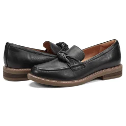 Earth Shoes Jayde Knotted Loafers Black Leather
