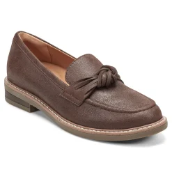 Online Earth Shoes Jayde Knotted Loafers Dark Brown Leather