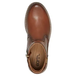 Hot Earth Shoes Jenna Round Toe Casual Booties Dark Natural