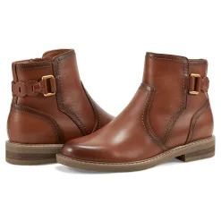 Hot Earth Shoes Jenna Round Toe Casual Booties Dark Natural