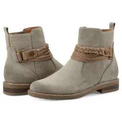 Clearance Earth Shoes Jeno Round Toe Casual Booties Taupe