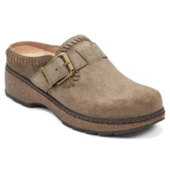 Sale Earth Shoes Kay Round Toe Slip-on Casual Clogs Grey