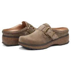 Sale Earth Shoes Kay Round Toe Slip-on Casual Clogs Grey
