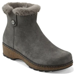 Hot Earth Shoes Kim Cold Weather Round Toe Casual Booties Dark Gray