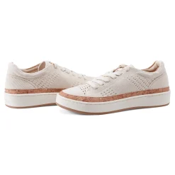Hot Earth Shoes Knight Round Toe Lace-up Casual Sneakers Ivory
