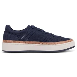 New Earth Shoes Knight Round Toe Lace-up Casual Sneakers Dark Blue