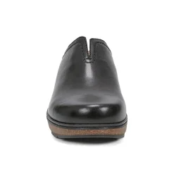 Discount Earth Shoes Kolia Round Toe Slip-on Casual Clogs Black Leather