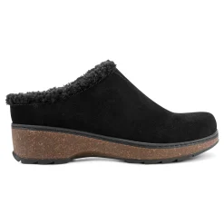 Earth Shoes Kolia Round Toe Slip-on Casual Clogs Black Suede