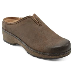 Online Earth Shoes Kolia Round Toe Slip-on Casual Clogs Dark Brown