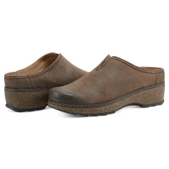 Online Earth Shoes Kolia Round Toe Slip-on Casual Clogs Dark Brown