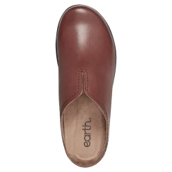 Outlet Earth Shoes Kolia Round Toe Slip-on Casual Clogs Medium Brown