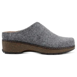 Sale Earth Shoes Kolia Round Toe Slip-on Casual Clogs Light Gray