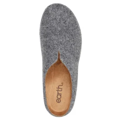 Sale Earth Shoes Kolia Round Toe Slip-on Casual Clogs Light Gray
