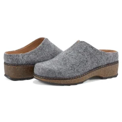 Sale Earth Shoes Kolia Round Toe Slip-on Casual Clogs Light Gray