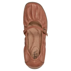 Sale Earth Shoes Korvino Mary Jane Casual Flats Medium Brown