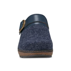 Sale Earth Shoes Kulla Slip-on Round Toe Casual Clogs Blue Wool