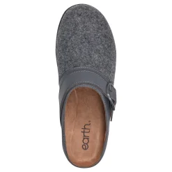 Hot Earth Shoes Kulla Slip-on Round Toe Casual Clogs Medium Gray