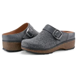 Hot Earth Shoes Kulla Slip-on Round Toe Casual Clogs Medium Gray