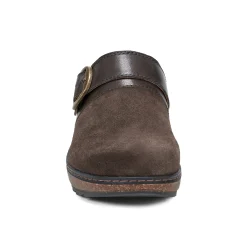 Sale Earth Shoes Kulla Slip-on Round Toe Casual Clogs Dark Brown