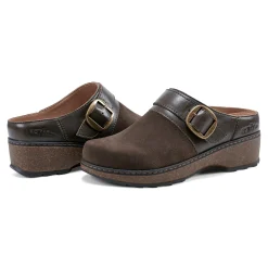 Sale Earth Shoes Kulla Slip-on Round Toe Casual Clogs Dark Brown