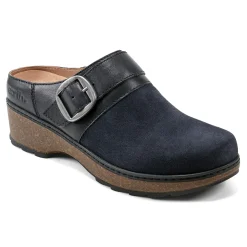 Best Earth Shoes Kulla Slip-on Round Toe Casual Clogs Dark Blue