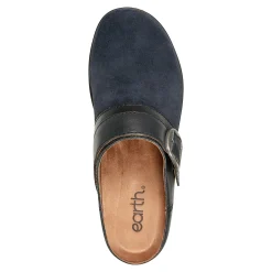 Best Earth Shoes Kulla Slip-on Round Toe Casual Clogs Dark Blue