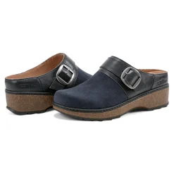 Best Earth Shoes Kulla Slip-on Round Toe Casual Clogs Dark Blue